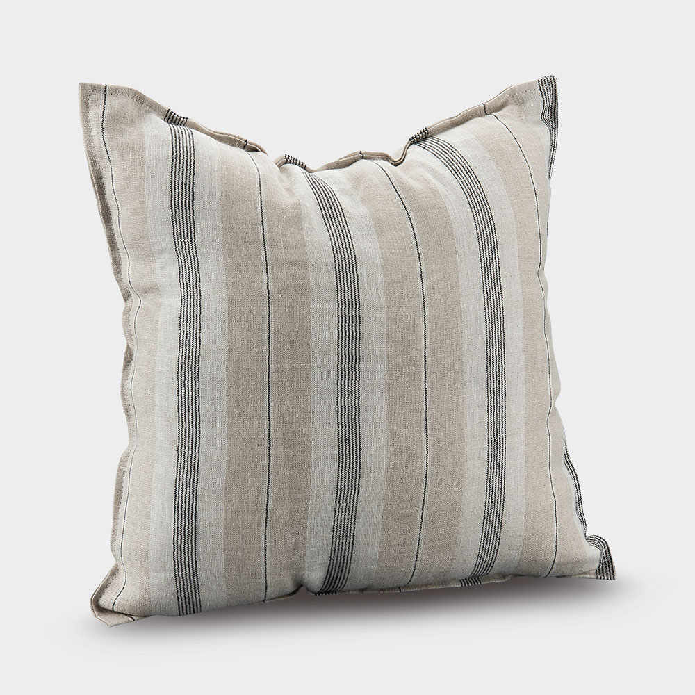 Saunakissen 40 x 40 cm mit grauen Streifen | Saunakissen 40 x 40 cm mit