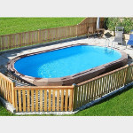 Piscina oval pentru instalare complet cu Combo special balustradă incl. P3 Tuck