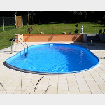 Piscina oval pentru instalare complet cu Combo special balustradă incl. P3 Tuck