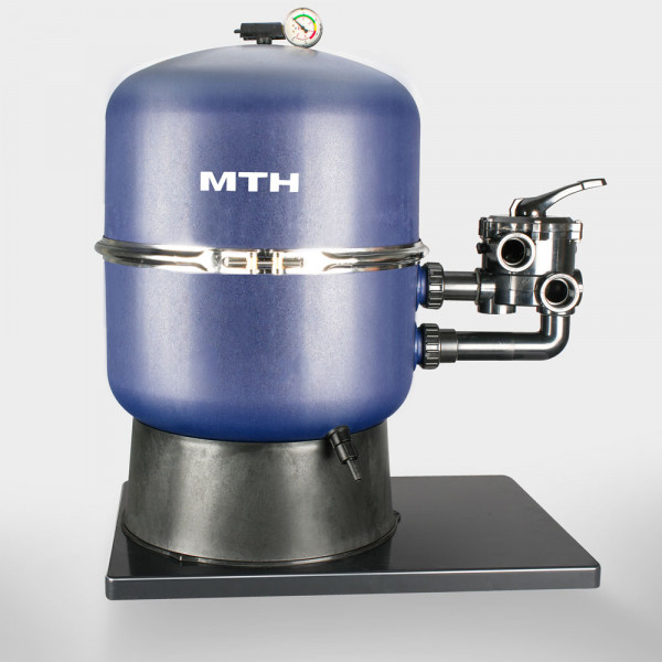 Geteilter Filterbehälter PRESTIGE Ø 500 mm mit SPECK-6-Wege-Ventil und Grundplatte / ohne Pumpe