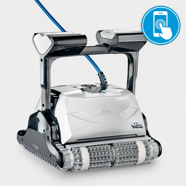 Retoure-Ware: Poolroboter Dolphin PS60 m. Top-Access, 2 Antriebsmotoren, App-Steuerung und Caddy