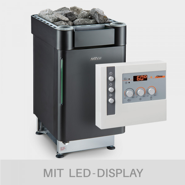 Kombiofen-Set Harvia Senator Combi 9kW 400V BLACK EDITION + Steuerung L3 Clima