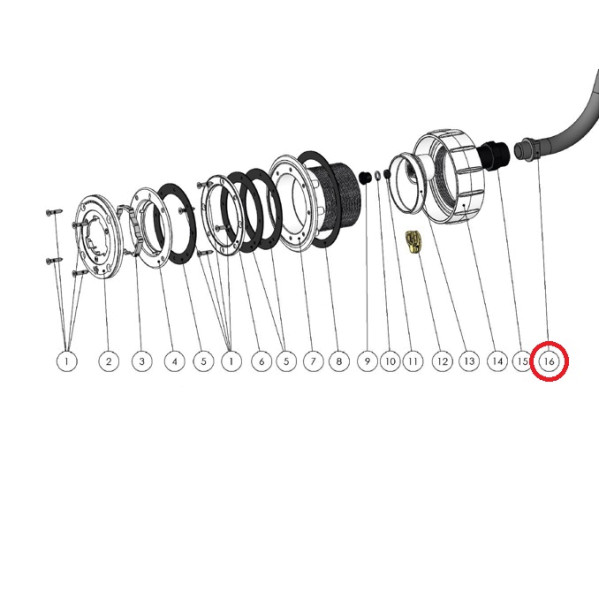 Flexible Hülse M-M 3/4-M25 für Compact-Scheinwerfer Einbaunische