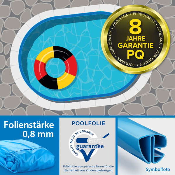 Einzelbecken Stahlwand-Ovalpool POOLSANA PQ 4,90 x 3,00 x 1,20 m