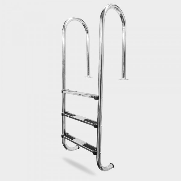 PROMO-Einhängeleiter Edelstahl 3-stufig eng ausladend