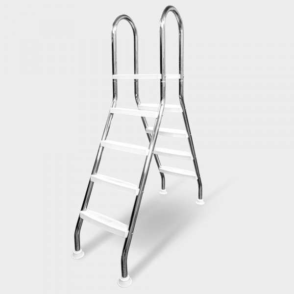 Kürzbare Edelstahl Pool-Leiter PROMO 4-stufig für Aufstellbecken bis 1,35 m