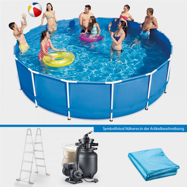 Frame Pool POLE Rund 457 x 122 cm PURE-Set