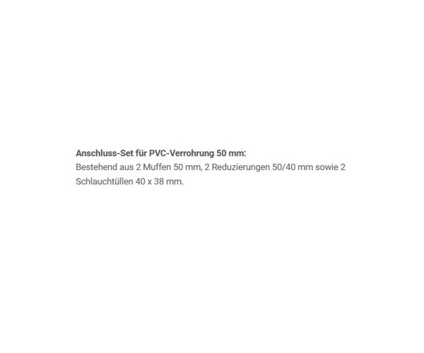 Anschluss-Set OKU-Absorber für PVC-Verrohrung 50 mm