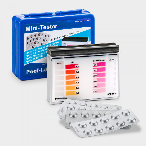 Pooltester pH/Aktivsauerstoff Mini mit 2 x 20