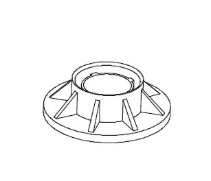 Beinkappe für Frame Pool POLE Rund 457 x 122 cm | schwarz