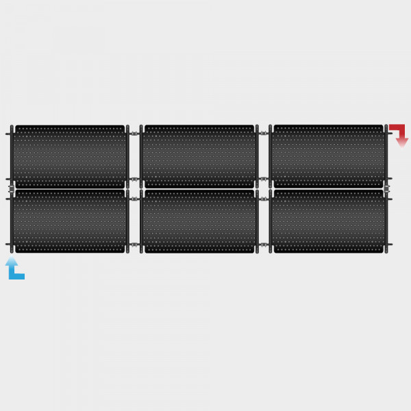 HelioPool Absorber-Set 2 x 3 waagerecht für Pools bis 24 m²