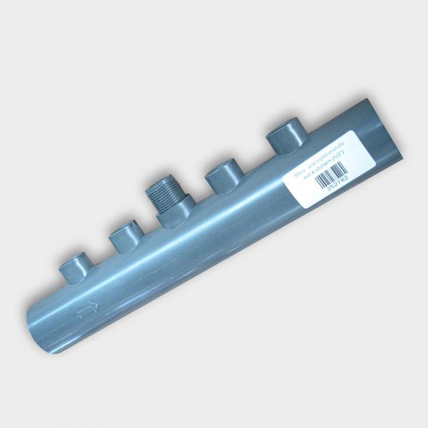 Mess- und Injektionsrohr mit 4 Löchern 1/2'' + Anschluss für Durchflussschalter für Pool Twin