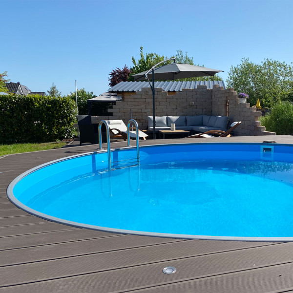 2. Wahl: Einzelbecken Stahlwand-Rundpool POOLSANA HQ 3,50 x 1,20 m