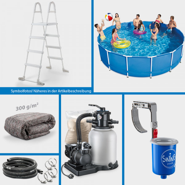 Frame Pool POLE Rund 457 x 122 cm ADVANTAGE-Set