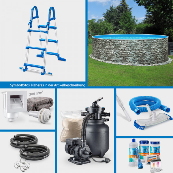 Rundpool Poolsana Stone 3 60 X 0 90 M Folie 0 5 Mm Protect Plus Set Freiaufstellung Rundpool Poolsana Stone 3 60 X 0 90 M Folie 0 5 Mm Protect Plus Set Freiaufstellung 3 60 X