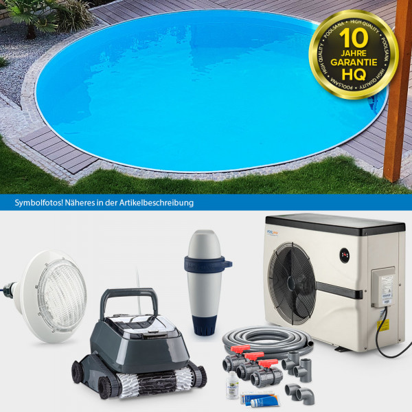 Rundpool PS HQ 4,00x1,50m | Alu-Handlauf | Folie 1 mm | LAGOON-Set PROFI | Teil-/Kompletteinbau