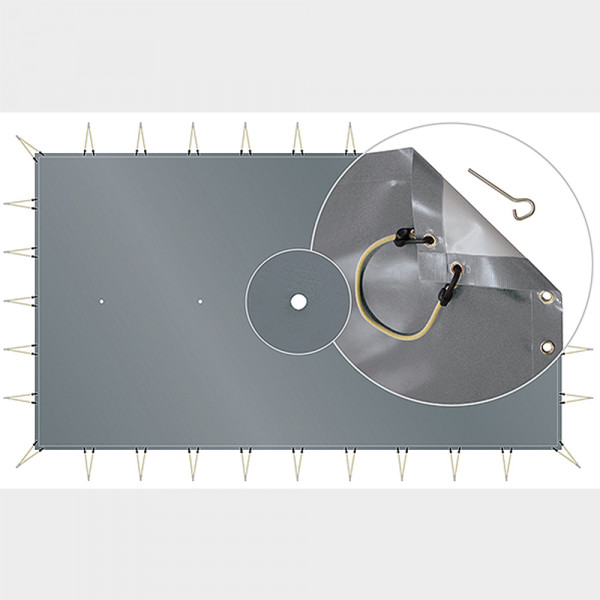 Sicherheits-Winterabdeckung POOLSANA POLAR PLUS für Achtformbecken