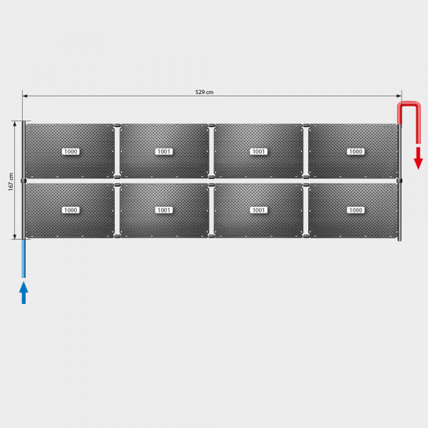 Pool-Solarheizung POOLSANA OKU Set 16a | Schrägdachmontage