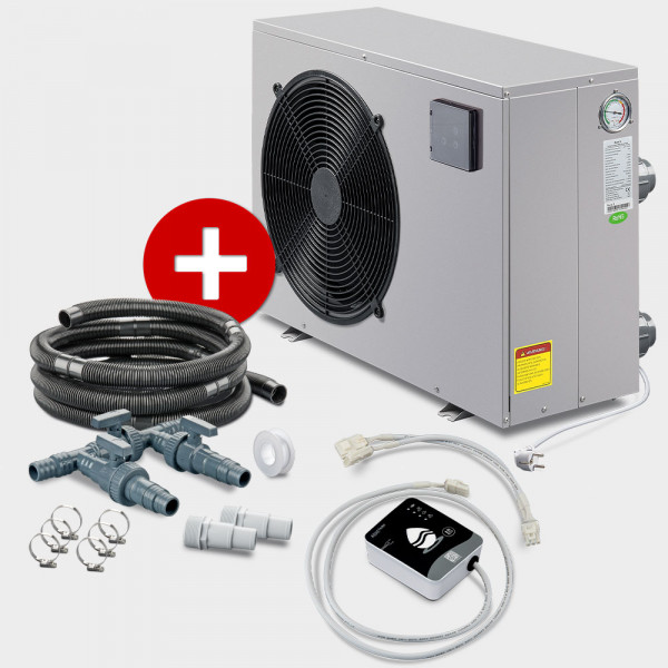 Poolheizung Wärmepumpe POOLSANA PROMO NEXT 5 + Anschluss-Set 38 mm + Wi-Fi Modul