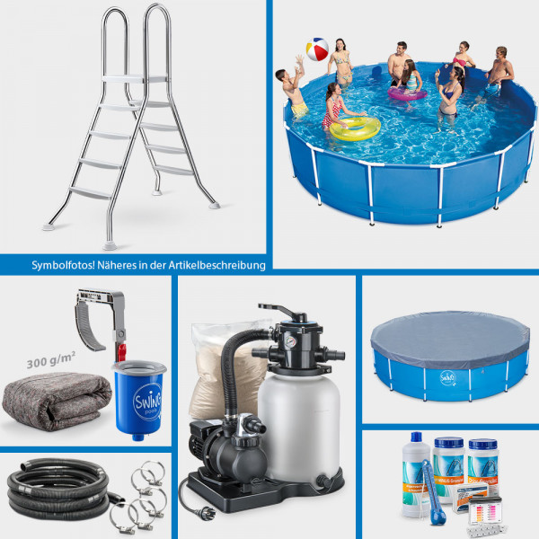 Frame Pool POLE Rund 457 x 122 cm COMFORT-Set