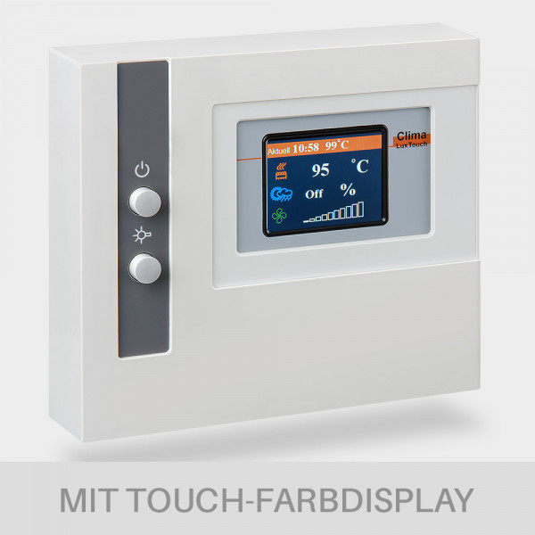 Kombi-Saunasteuerung POOLSANA Clima Lux Touch für Sauna oder Sauna mit Feuchtebetrieb