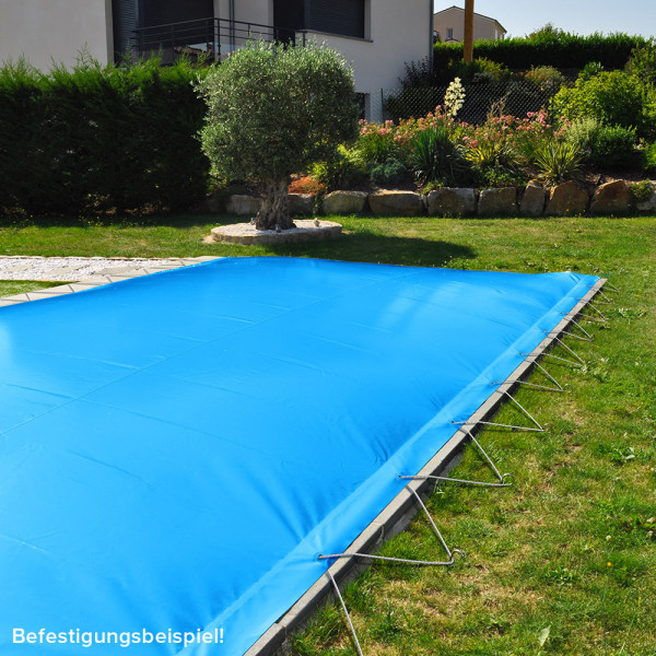 Poolabdeckung MTH Air Protect UNI blau 7,00 x 3,50 m | Rechteck | Mit Seil