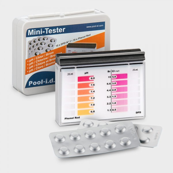 Pooltester pH/Chlor Mini mit 2 x 10 Tabletten