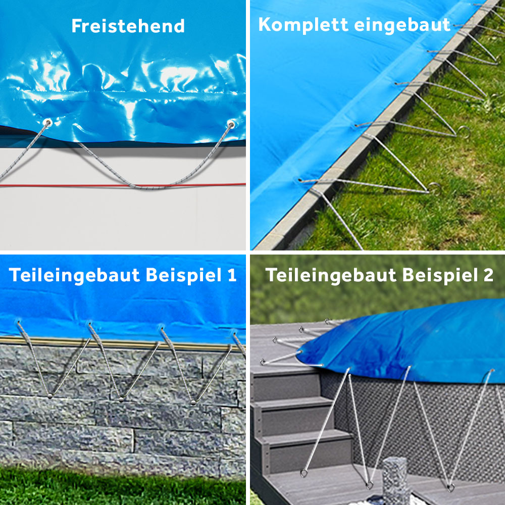 Bespannungspeispiele fuer verschiedene Einbauformen