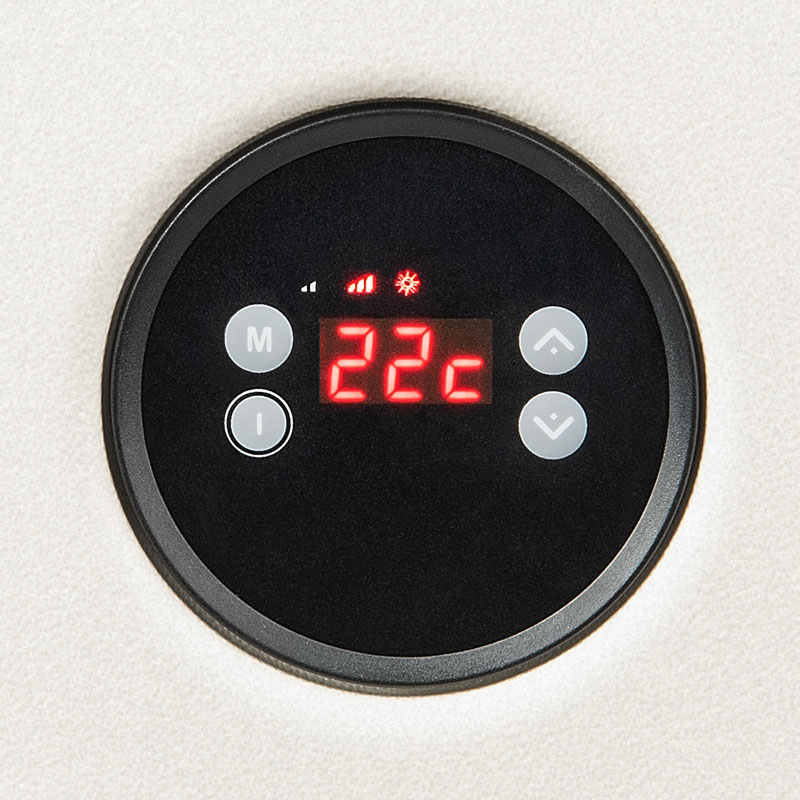 Displayanzeige der Inverterwärmepumpe InverPURE