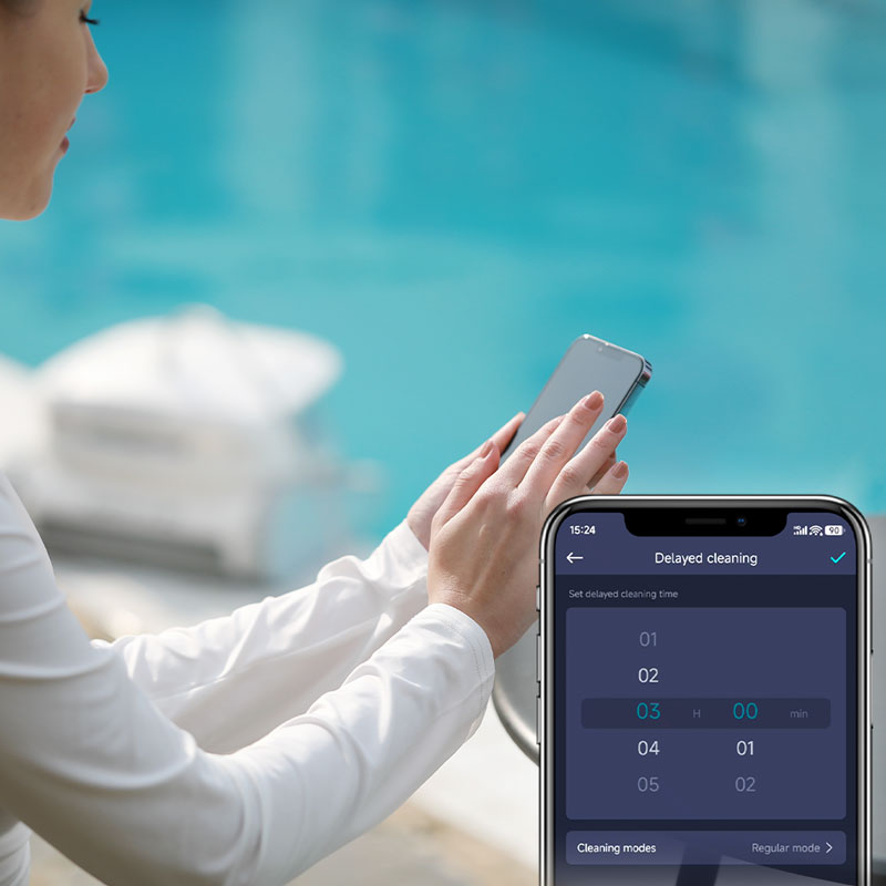 App-Steuerung des Poolroboters POOLSANA Hydro 4 SE
