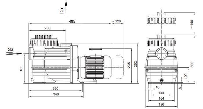 Abmessungen Poolpumpe