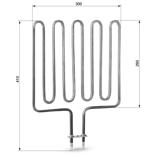 Abmessungen Heizstab Kip/Trendi 8 kW