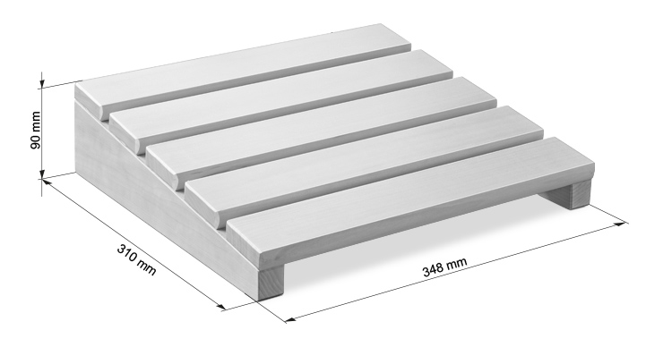 Abmessungen Sauna Kopfstütze Standard