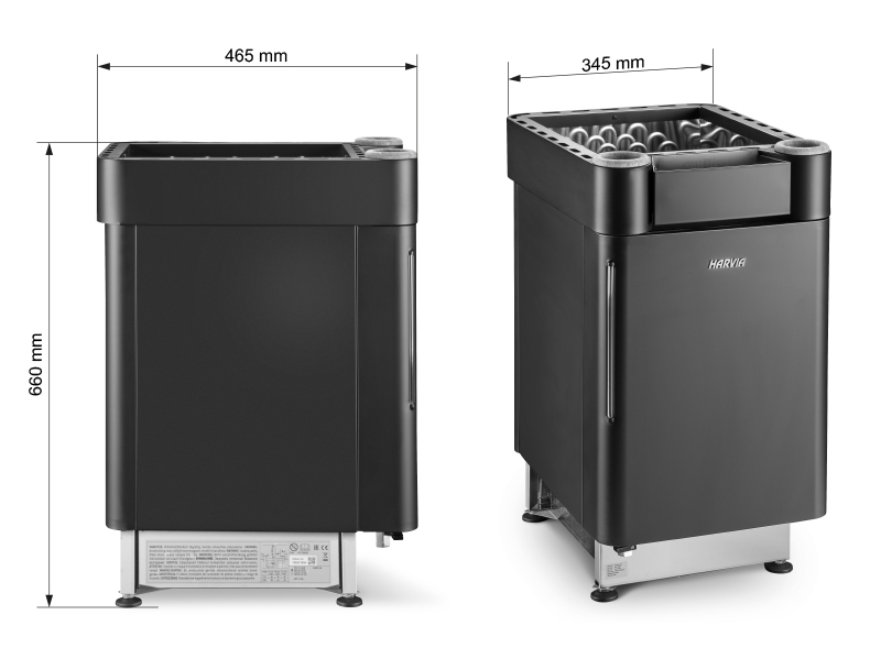 Abmessungen Saunaofen Senator Combi
