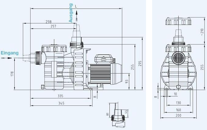 Abmessungen Poolpumpe