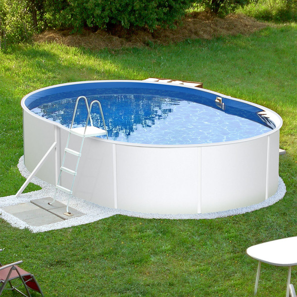 Einzelbecken Ovalpool POOLSANA PLAIN 5,50 x 3,70 x 1,20 m Folie 0,4 mm