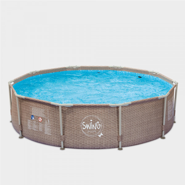 Frame Pool POLE Wicker Rund 305 x 76 cm