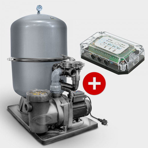 Sandfilteranlage PS PREMIUM 500 mit Speck-Pumpe PS SuperPRO EcoTouch-Pro II + BADU Netlink