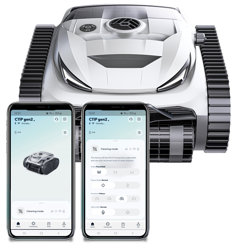 App-Steuerung des Poolroboters POOLSANA C11