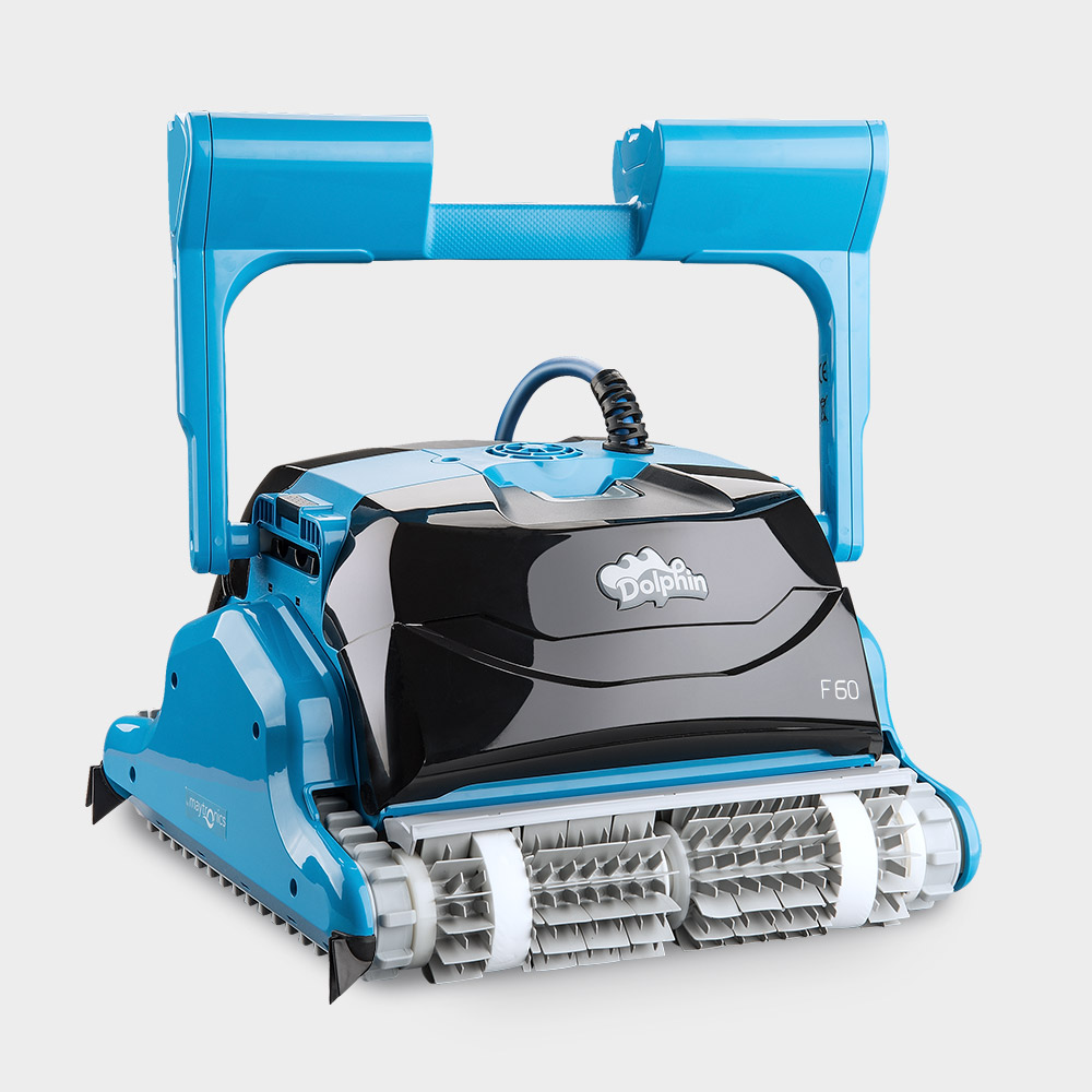 Poolroboter Dolphin F60 mit Top-Access, 2 Antriebsmotoren, App-Steuerung sowie Caddy ...