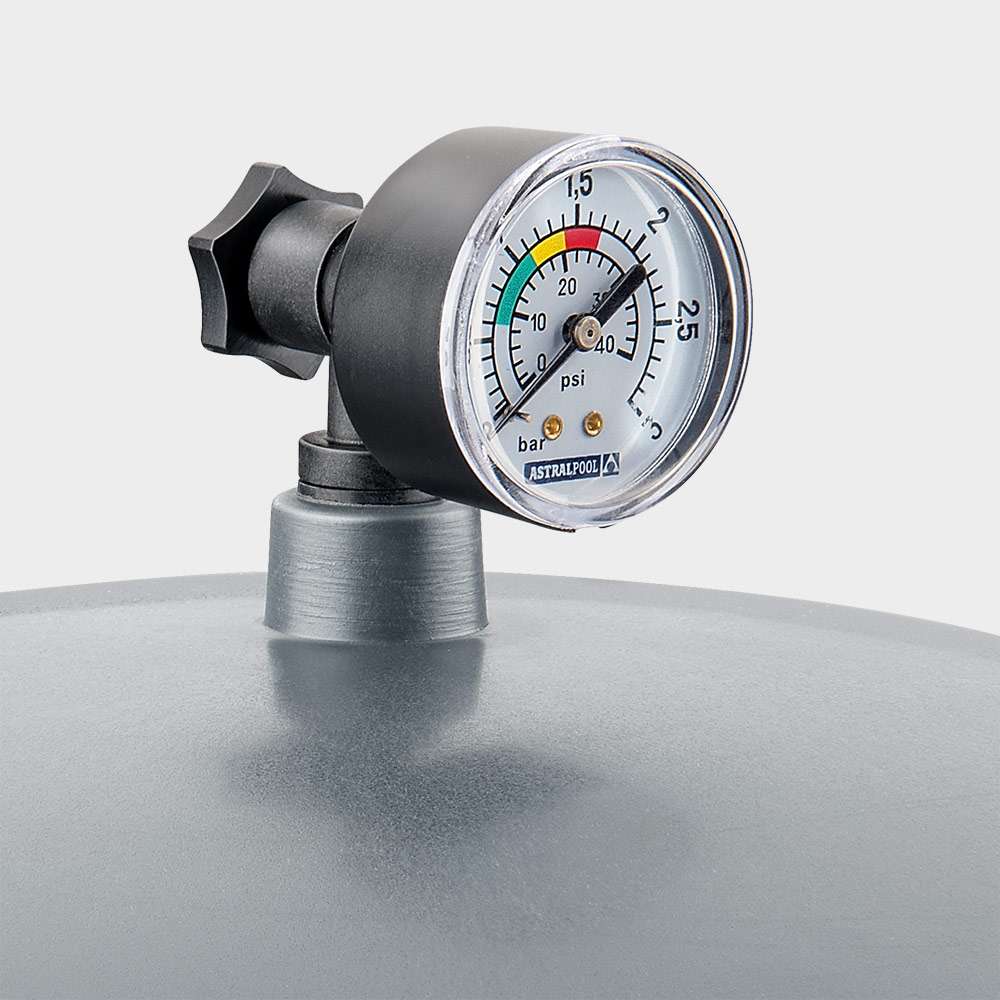 Filtro A Sabbia Per Piscina Well2wellness - Contenitore Ø 400 Mm Con Valvola A 6 Vie E Manometro - Per Piscine Fino A 40 M³