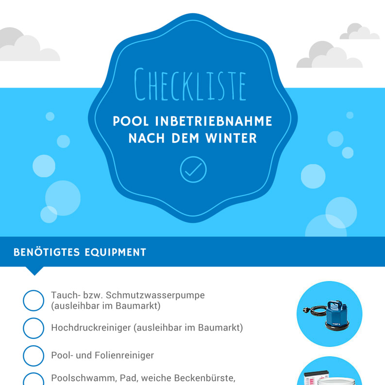 Poolinbetriebnahme nach dem Winter