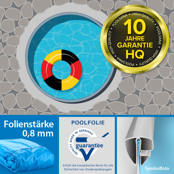 Einzelbecken Stahlwand-Rundpool POOLSANA HQ 3,50 x 1,35 m