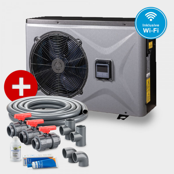 Pool Inverter-Wärmepumpe X-Series 11 kW + Anschluss-Set 50 mm