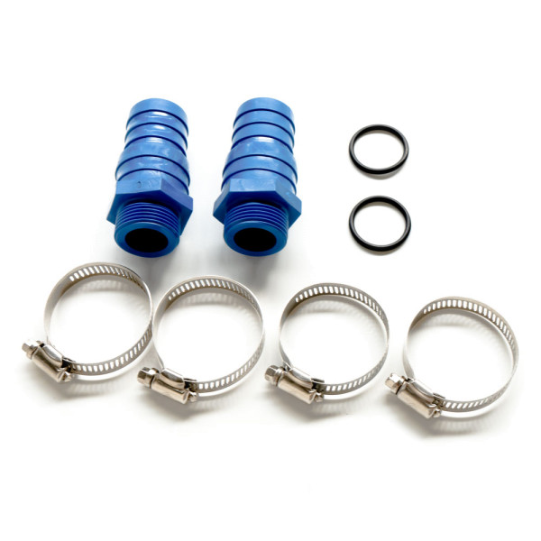 Anschlussset 2 x Schlauchtülle 32/38 mit 4 Schellen für Poolheizung Wärmepumpe PS Picco Silence 3.5