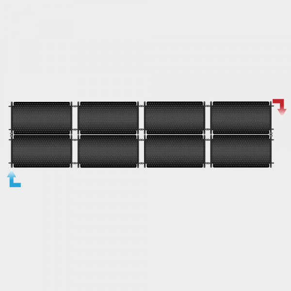 HelioPool Absorber-Set 2 x 4 waagerecht für Pools bis 32 m²