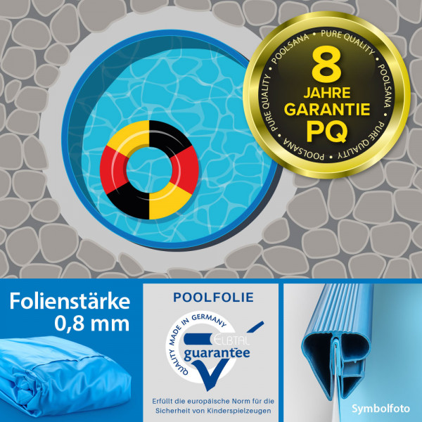 Einzelbecken Stahlwand-Rundpool POOLSANA PQ 3,00 x 1,20 m