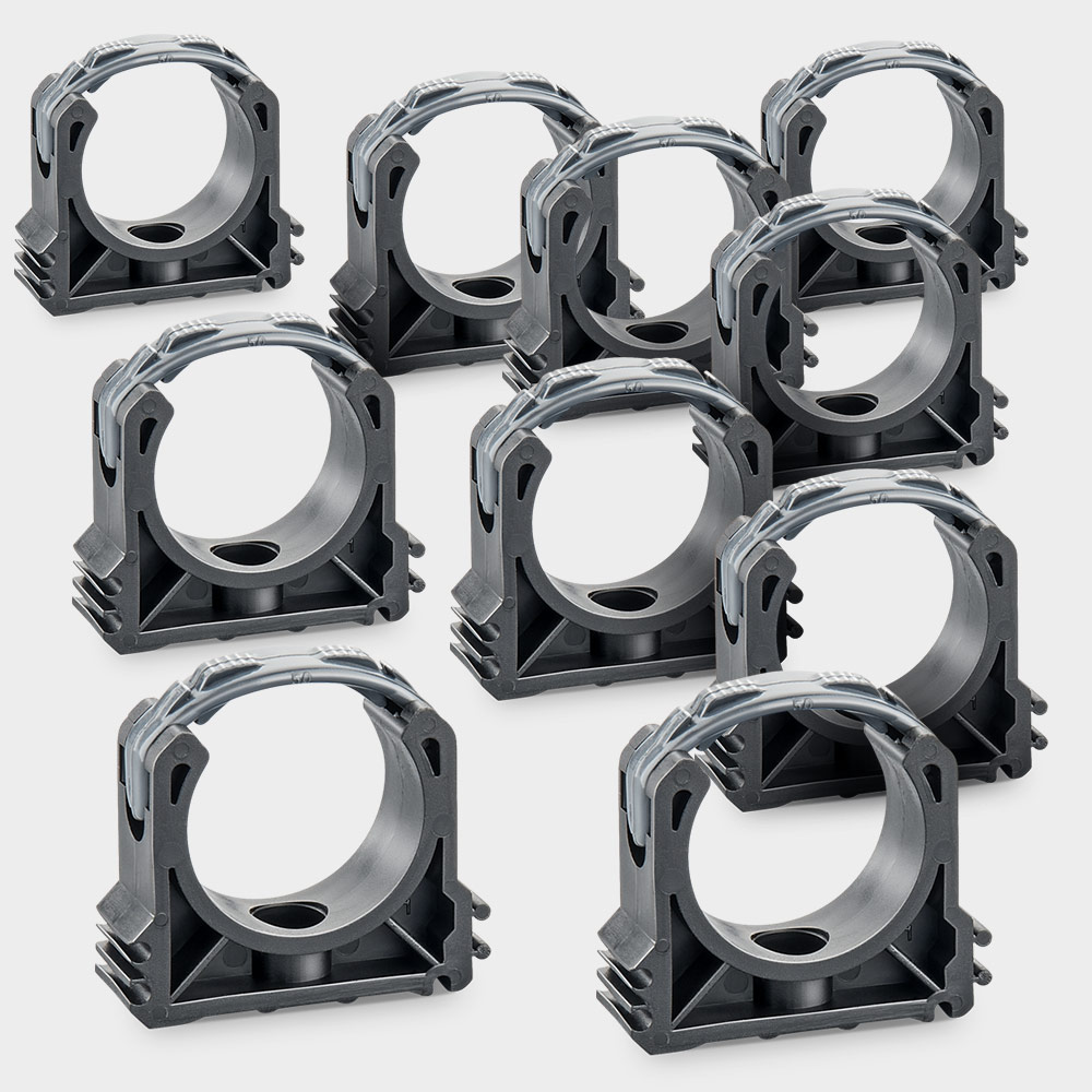 10er Pack Rohrschellen 50 Mm 10er Pack Rohrschellen 50 Mm Pvc Rohre Und Fittings 50 Mm Graupoolschlauch Pool Verrohrungpoolzubehor