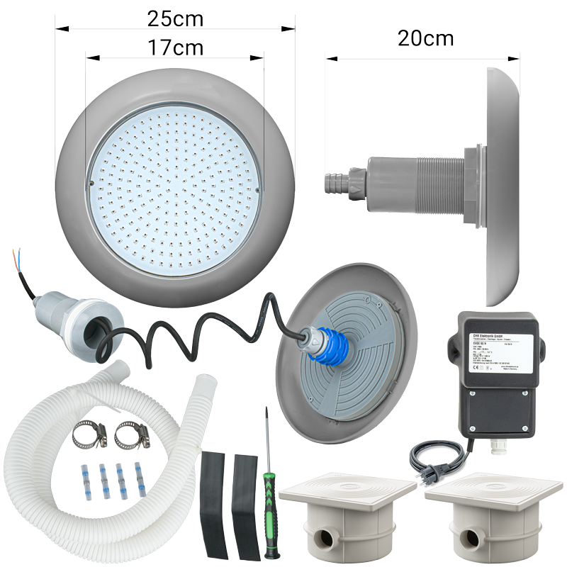 Lieferumfang POOLSANA LED Scheinwerfer VARIO