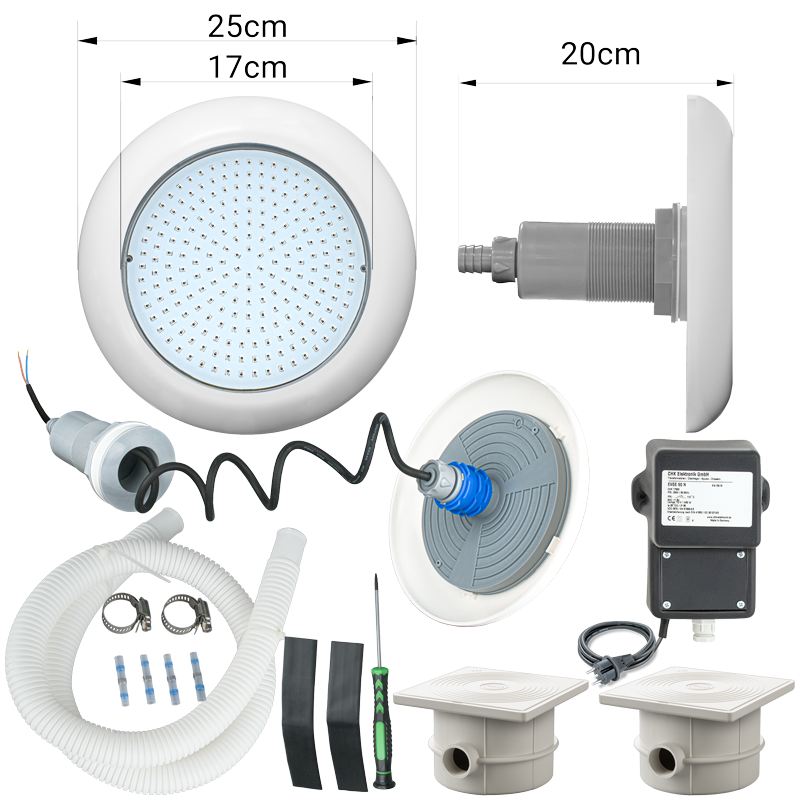 Lieferumfang POOLSANA LED Scheinwerfer VARIO
